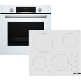 Bosch HBA534BW3 + PKE612CA2E Σετ Εντοιχισμού 71lt A+ Λευκό